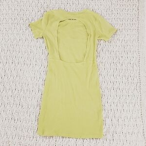 New Garage Pastel Green T-Shirt Dress Open Back
